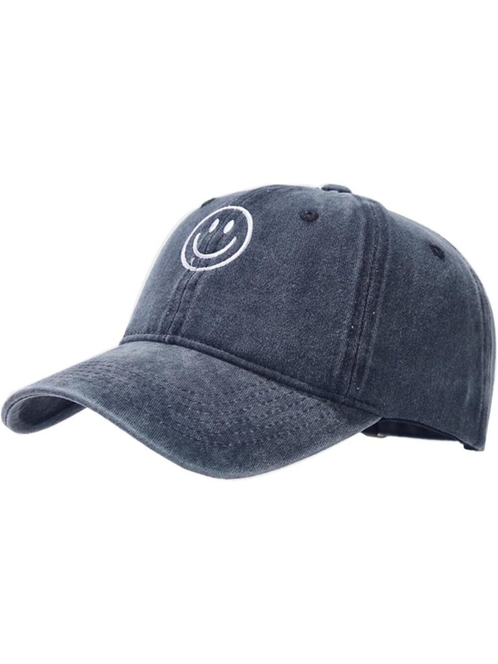 🎃Unisex Denim Blue Vintage Washed Distress Profile Basic Solid Baseball Caps